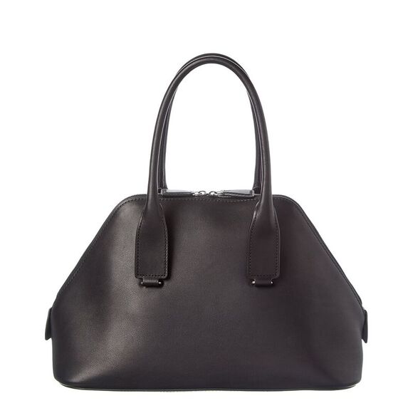 The Row Devon Medium Leather Tote, Black - Picture 2 of 4